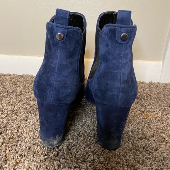Marc Fisher Deep Blue Suede Booties - Picture 4 of 4